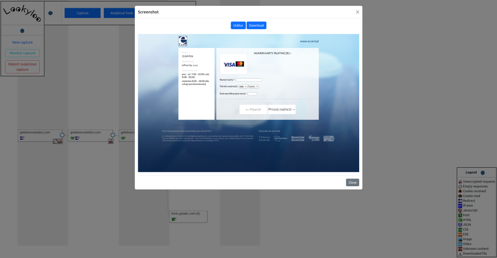 The following is an example of the capture that is displayed when a user visits the site getidsenvoieidss.com